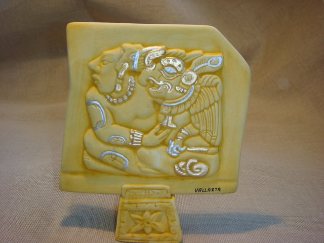 Placa prehispánica chica, souvenir artesanía mexicana
cerámica
