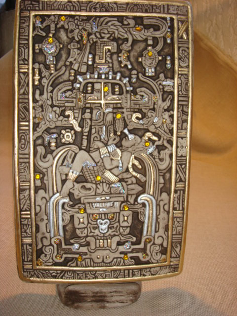 Artesanía mexicana placa grande "El Astronauta"  en cerámica. PP004